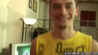 Big tits mature double penetration POV