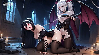 Goth Girl Bound by Vampire Lord - BDSM Monster Hentai 1