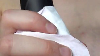 My Stepsister Plays with Her Maxi Pads, Then Masturbates with a Vibrator and Shows Pads Are on Her