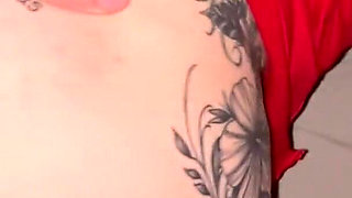 POV Tattooed Redhead on All Fours Asked for Milk in Her Pussy and Came in Her Mouth