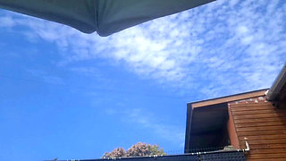 My Stepmom in the Pool Showing off to the Street