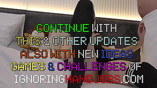 Hot brunette amazingly beautiful nerdy college girl is bored and ignored by playing with a cock scrolling on her phone