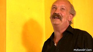 Father in law getting busted fucking son's gf
