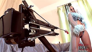 She takes on the fucking machine