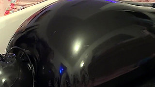 Wife Milks Her Submissive Husband-slave in an Inflatable Latex Bag - E-stim, Rimmer & Heavy Breathing