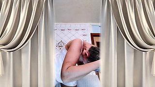 Hot Housewife Lukerya in the Kitchen