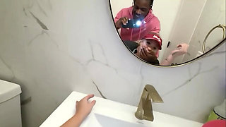 Quick Toilet BBC Fuck with My Blonde PAWG Coworker at Work