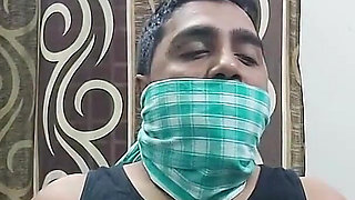 Husband Gagged with Femdom Bondage by Pregnant Indian Wife