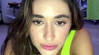 Buxom beauty posing and playing with herself on webcam