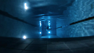 Underwater Swim at Night