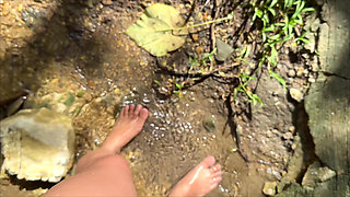 Cold Water Made Me So Horny: Naked in Nature Masturbation & Orgasm