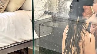 Muslim Girl Aaliyah Yasin Gets Wet & Submissive for BBC in Shower - Sloppy Blowjob & Doggy Style Creampie