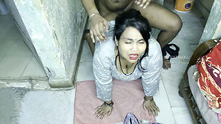 Hot Desi Aunty Giving Risky Blowjob to Stepbrother in Kitchen - Homemade