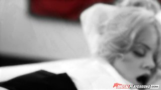 Riley Steele gets wild in a steamy solo scene with a strict machine