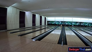 Big ass Thai MILF girlfriend amazing sex at home after bowling