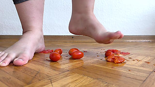 Huge Legs Vs. Cherry Tomatoes