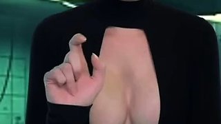 Big Boobed Blonde Masturbates With A Dildo In The Bathroom