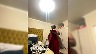 Lactating Ebony SSBBW Taking a Shower & Squirts Masturbating