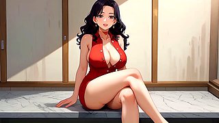 Internal ejaculation, big tits, animated