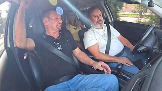 Julia Fontanelli and Binho Ted Ride Carlos Urach in Car Cowgirl Anal