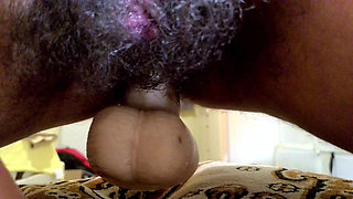 Anal with Big Dildo Close-up
