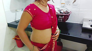 Desi Sister-in-law Fucked While Cleaning in the Kitchen While Talking Sexy Things