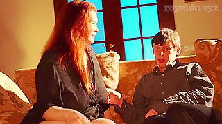 Big Natural Tits Stepmother Watches Porn With Stepson