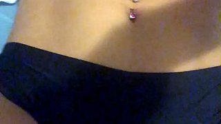 Glamour babe with big boobs masturbates in lingerie