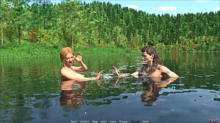 Step Sister Having Fun With Stepbro In The Lake Water