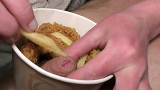 Food Fetish Blow Job in Chicken and Fries and Eat This with Taste