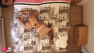 Hot Blonde Model Goes Crazy Masturbating on the Bed!!