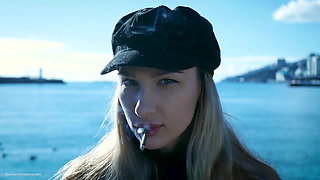 Outdoors Smoking with Beaty Russian Girl 1