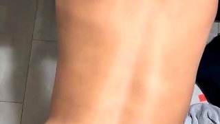 Perfect ass brunette sucing and banging POV