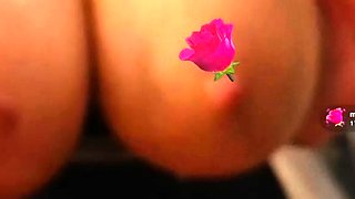 Cute blonde with big boobs solo