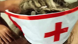 Sexy French Nurse Gives a Blowjob Treatment