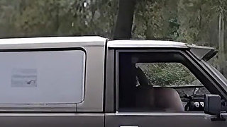 Wild Car Sex with Busty Blonde Getting Fucked Outdoor