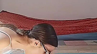 Big Dildo Brought to Orgasm During Sports