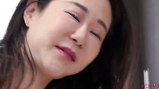 Huge breasted Japanese wife confesses her carnal hunger and takes doggy hard