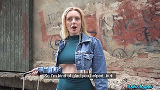 Full sequence public agent - Big Tits, Big Ass takes a Big Cock outside!