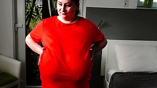 Redhead BBW with Big Boobs Blowjob Tittyjob Facial