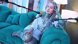 I converse about N - Needed - ASMR podcast SFW conversing punk bony nymph dreadlocks tat model tattooed damsel