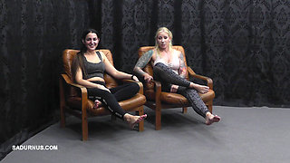 Mistresses Anett and Dyanna's Hard Cigarette Break