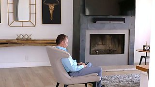 Blonde doll in stockings loves slapping while