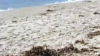 Black couple pussy fucking on the beach