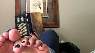 Tanfeets Ignore Soles Propped Black Pedi