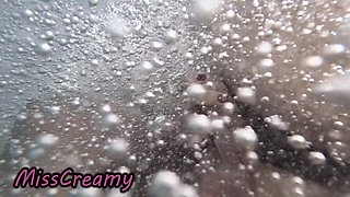 Public Pool Stepsister Dick Flash Risky Handjob Crowd Watching Cumshot 4K