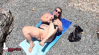 Squirting Masturbation on the Beach