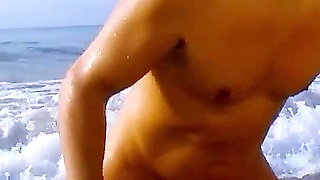 Blonde teen Angell is fucked in the ass by a stranger on the beach