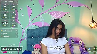 Very petite skinny booty webcam long hair teen show