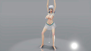 [mmd] Girl Frontline Hk416- Rumor Transparent Miniskirt Pregnancy Half Breasts Exposed